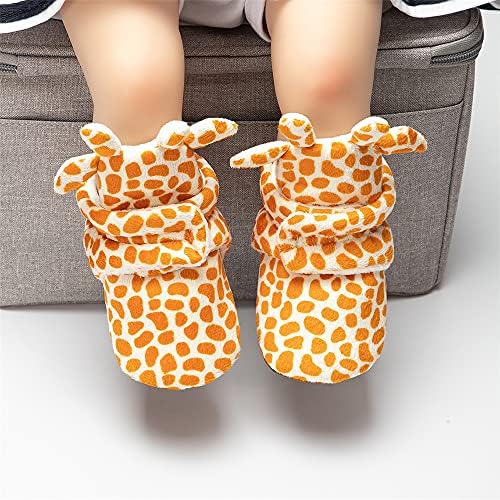 Meckior Newborn Infant Baby Girls Boys Warm Fleece Winter Booties First Walkers Slippers Shoes