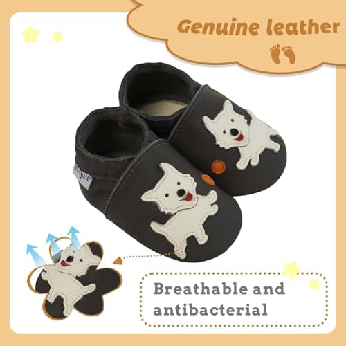 Mejale Baby Shoes Soft Sole Leather Moccasins Cartoon Butterfly Infant Toddler First Walker Slippers