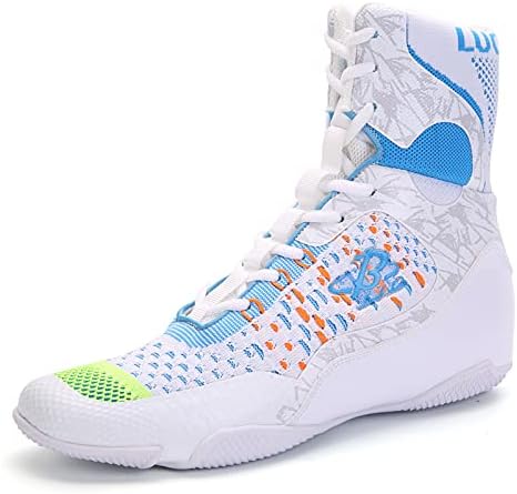 Men's Boxing Shoes High Top – Lightweight & Breathable Training Shoes for Boxing Kickboxing MMA Gym & Combat Sports LS198
