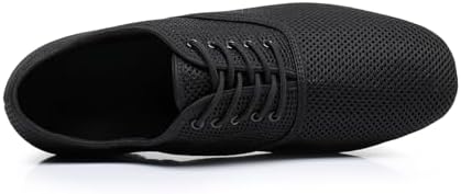 Men's Mesh Dance Shoes Breathable Black Ballroom Dancing Shoes Latin Salsa Social Teaching Practicing Shoes
