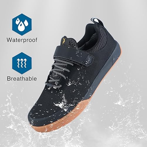 Men's Mountain Bike Shoes Elastic Closure Lightweight Waterproof Breathable MTB Shoes