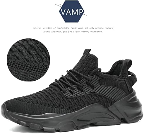 Men's Running Shoes Non Slip Breathable Lightweight Fashion Sneakers Slip Resistant Athletic Sports Walking Gym Work Shoes
