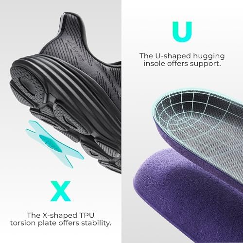 Men's Slip On Walking Shoes Hands-Free Cushion Running Tennis SwiftPlush Non-Slip Comfortable Workout Gym Athletic Fashion Sneakers