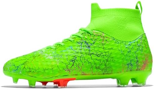Men's Soccer Shoes High-Top Soccer Cleats Outdoor Breathable Athletic Professional Spikes Youth Boys Football Shoes Unisex