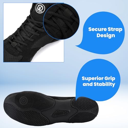 Men's Wrestling Shoes With Lightweight Sdtdid Boxing Shoes Made Of Micro Suede For Gym Powerlifting Bodybuilding Training Etc