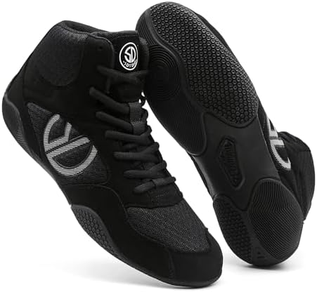 Men's Wrestling Shoes with Lightweight Sdtdid Boxing Shoes Made of Micro Suede for Gym Powerlifting Bodybuilding Training Etc
