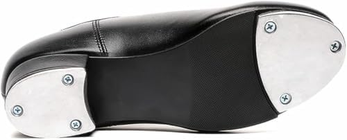 Mens Lace Up Black Tap Shoes Leather Dance Shoe For Men