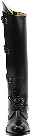 Mens Man Crown Field Horse Riding Boots Stylish Fashion Equestrian Black