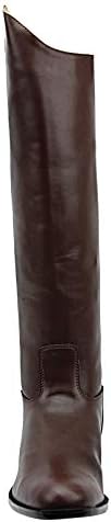 Mens Man Decent Dress Dressage Boots Pull On Riding English Equestrian Brown