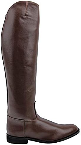 Mens Man Decent Dress Dressage Boots Pull On Riding English Equestrian Brown