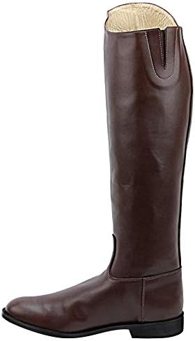 Mens Man Decent Dress Dressage Boots Pull On Riding English Equestrian Brown