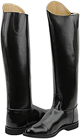Mens Man Decent Dress Dressage Boots Pull On Riding English Equestrian Black