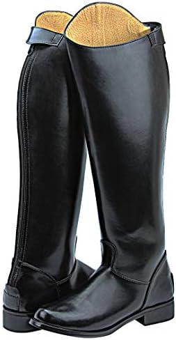 Mens Man Decent Dress Dressage Boots with Back Zipper Riding English Equestrian Black