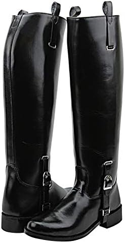 Mens Man Dignity Dress Dressage Horse Riding Boots Stylish Fashion Equestrian Pull On Black