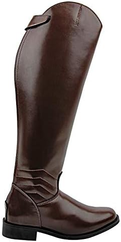 Mens Man Elegant Dress Dressage Boots With Zipper Riding English Equestrian Brown