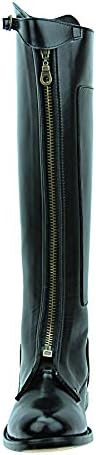Mens Man Invader-1 Polo Players Boots Tall Knee High Leather Equestrian Black