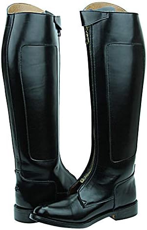 Mens Man Invader-1 Polo Players Boots Tall Knee High Leather Equestrian Black