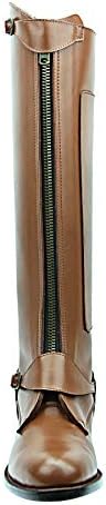 Mens Man Invader-2 Polo Players Boots Tall Knee High Leather Equestrian Tan