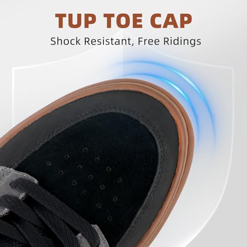 Mens MTB Mountain Bike Cycling Shoes For Flat Pedals Suitable For Free Riding Mountain Biking D/H Enduro Cross Trail Commuter BMX Black