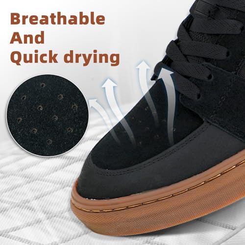 Mens MTB Mountain Bike Cycling Shoes For Flat Pedals Suitable For Free Riding Mountain Biking D/H Enduro Cross Trail Commuter BMX Black