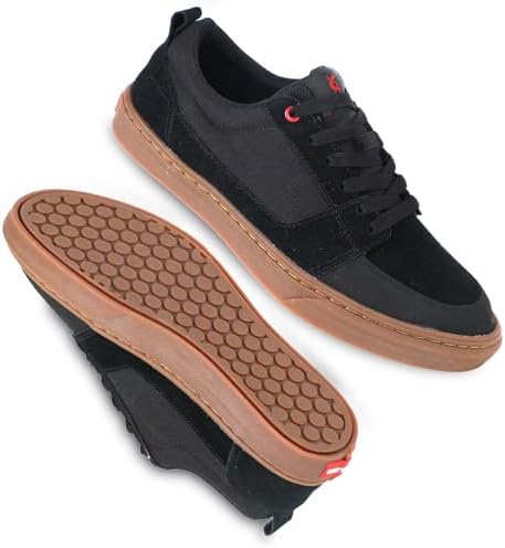 Mens MTB Mountain Bike Cycling Shoes for Flat Pedals Suitable for Free Riding Mountain Biking D/H Enduro Cross Trail Commuter BMX Black