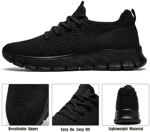 Mens Running Shoes Slip On Tennis Walking Sneakers Workout Athletic Lightweight Casual Sport Shoes