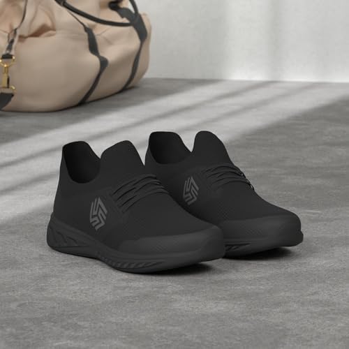 Mens Slip On Walking Shoes Non Slip Running Shoes Breathable Workout Shoes Lightweight Gym Sneakers