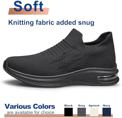 Mens Walking Shoes Slip On Lightweight Running Shoes Workout Athletic Tennis Shoes Gym Sneakers