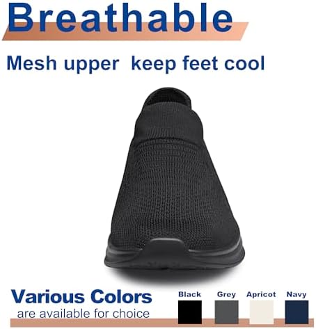 Mens Walking Shoes Slip On Lightweight Running Shoes Workout Athletic Tennis Shoes Gym Sneakers