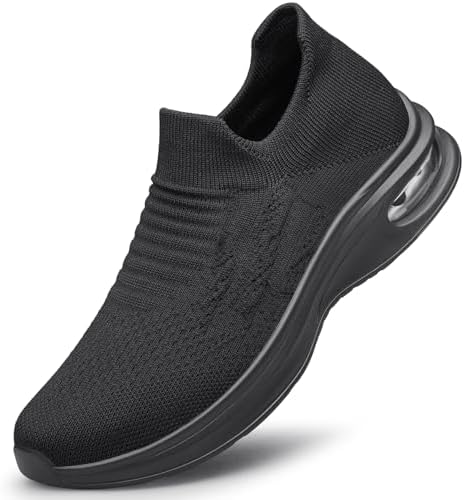 Mens Walking Shoes Slip on Lightweight Running Shoes Workout Athletic Tennis Shoes Gym Sneakers