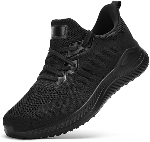 Mens Wide Sneakers - Slip On Memory Foam Walking Shoes Breathable Non Slip Tennis Running Shoe Ultra Lightweight Comfortable Workout Gym Jogging and Casual Sports