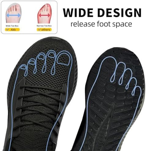 Mens Wide Sneakers Walking Shoes - Wide Slip On Tennis Shoes Lightweight Breathable Comfortable Running Shoes For Athletic Workout Gym Jogging And Casual Wear Wide Width