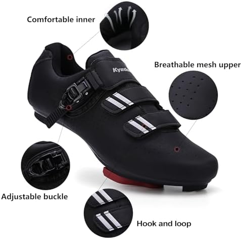 Mens Womens Cycling Shoes Compatible With Pelaton Bike Shoes Road Bike Shoes Riding Bicycle Pre-Installed With Delta Cleats Clip Indoor Outdoor Pedal
