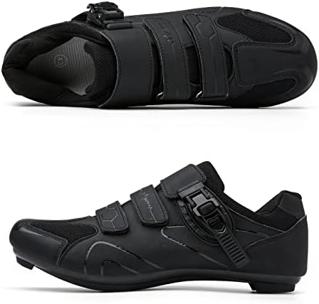 Mens Womens Cycling Shoes Compatible With Peloton Indoor Bicycle Pedals Clip In Road Bike Shoes Pre-Installed With Look Delta Cleats