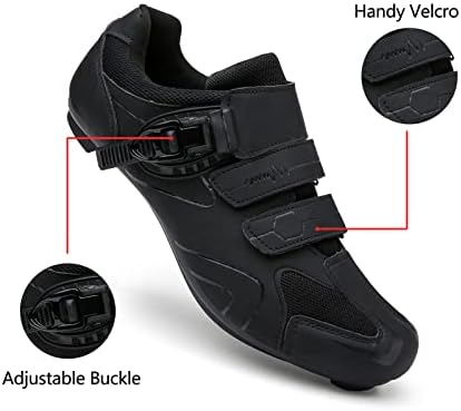 Mens Womens Cycling Shoes Compatible With Peloton Indoor Bicycle Pedals Clip In Road Bike Shoes Pre-Installed With Look Delta Cleats