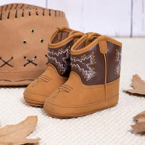 Miamooi Infant Baby Boys Girls Booties Newborn Cozy Fleece Warm Winter Boots Toddler Non-Slip Lace Up First Walking Shoes