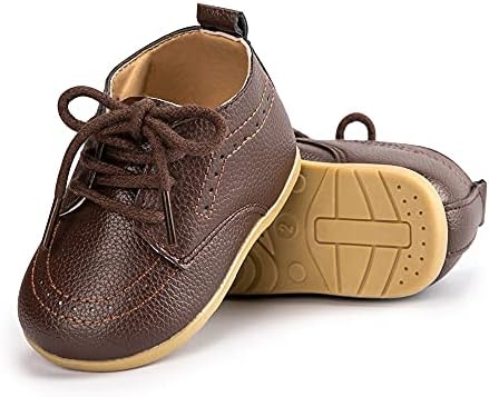 Miamooi Infant Baby Boys Girls Loafers Classic PU Leather Wedding Dress Shoes Toddler Brogue Formal Flat Lazy Crib Oxford First Walking Christening Shoe