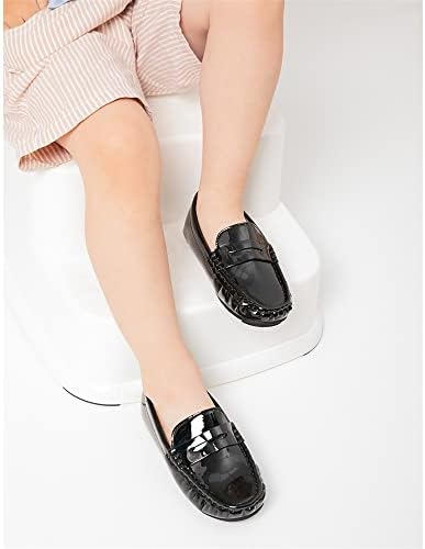 Miamooi Toddler Boys Girls Wedding Dress Shoes Little Kid Slip On Loafers School Uniform Moccasins Walking Shoe