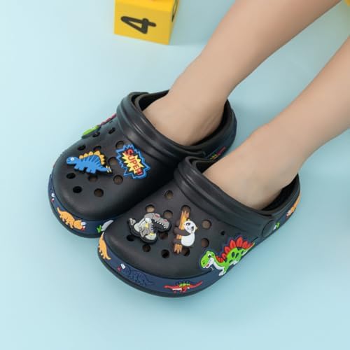 Miamooi Toddler Girls Boys Clogs Cute Cartoon Garden Water Clogs Little Kid Non-Slip Slides Indoor Outdoor Waterproof Beach Sandals Slip-on Beach Pool Shower Slippers Water Shoes
