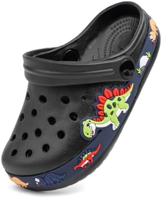 Miamooi Toddler Girls Boys Clogs Cute Cartoon Garden Water Clogs Little Kid Non-Slip Slides Indoor Outdoor Waterproof Beach Sandals Slip-on Beach Pool Shower Slippers Water Shoes