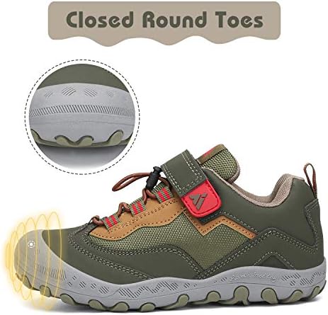 Mishansha Boy's Girl's Hiking Shoes Low Top Sneakers Outdoor Trekking Walking Climbing Running Shoes