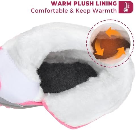 Mishansha Girls Boys Toddler/Little Kid/Big Kid Winter Snow Boots Warm Waterproof Anti-Slip Anti-Collision Hight-Cut For Outdoor Skiing