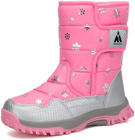 Mishansha Girls Boys Toddler/Little Kid/Big Kid Winter Snow Boots Warm Waterproof Anti-Slip Anti-Collision Hight-Cut for Outdoor Skiing