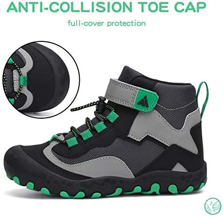 Mishansha Kids Water Resistant Hiking Boots Boys Girls Anti Collision Anti-Skid Athletic Outdoor Adventure Trekking Shoes