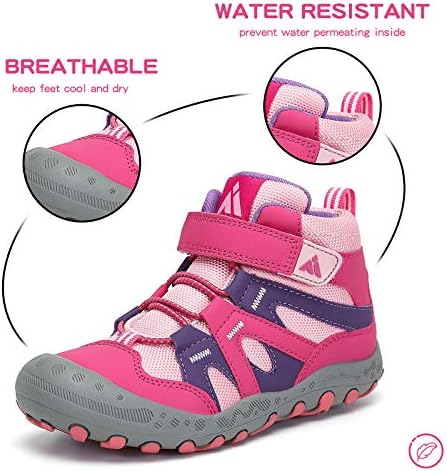 Mishansha Unisex-Child Anti-Collision Non-Slip Hiking Boots Outdoor Trekking Shoes