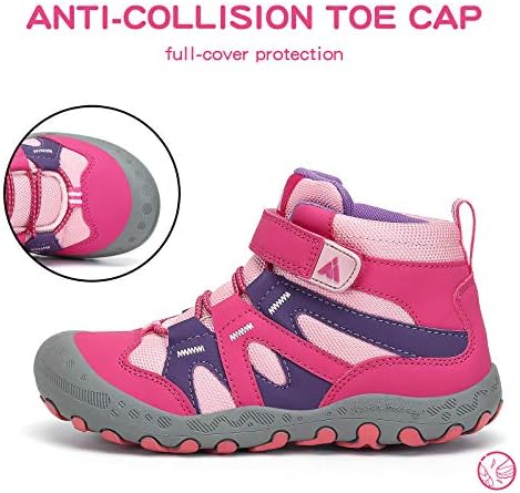 Mishansha Unisex-Child Anti-Collision Non-Slip Hiking Boots Outdoor Trekking Shoes