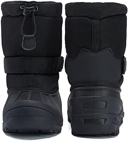 MORENDL Kids' Snow Boots Insulated Waterproof Fur Lined Warm Anti-Slip Winter Shoes For Boys And Girls Outdoor Walking(Toddler/Little Kid)