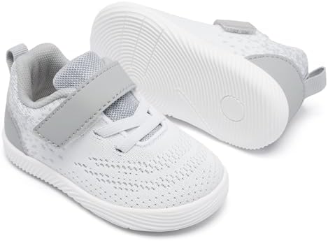 MORENDL Toddler Sneakers Baby Boys & Girls Barefoot Shoes Lightweight Breathable Walking Running Tennis Athletic Sport Shoes