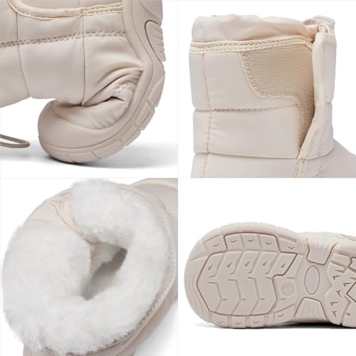 MORENDL Toddler Winter Snow Boots 0-4 Years Boy & Girl Warm Fur Walking Shoes Baby Booties