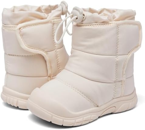 MORENDL Toddler Winter Snow Boots 0-4 Years Boy & Girl Warm Fur Walking Shoes Baby Booties